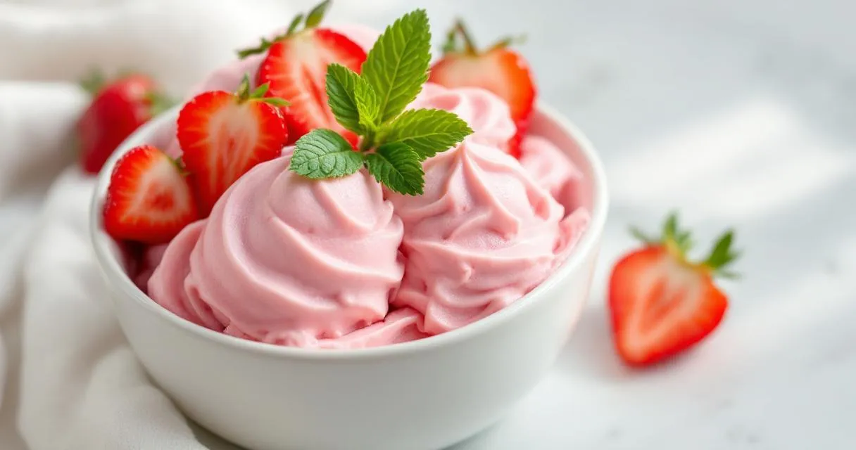 Erdbeer-Frozen-Joghurt: Leichte Eis-Alternative in 5 Minuten