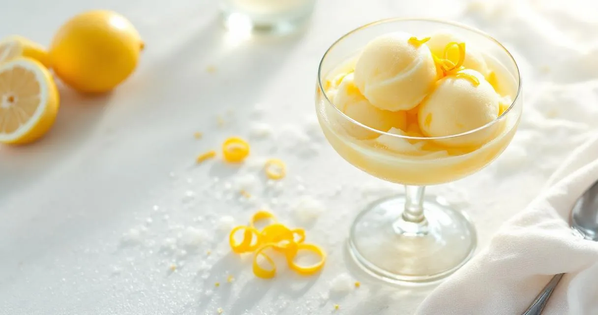Zitronen-Sorbet: Erfrischend-säuerliches Fruchteis