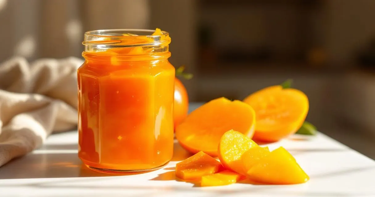 Kaki-Mango-Marmelade: Samtiger Exoten-Aufstrich