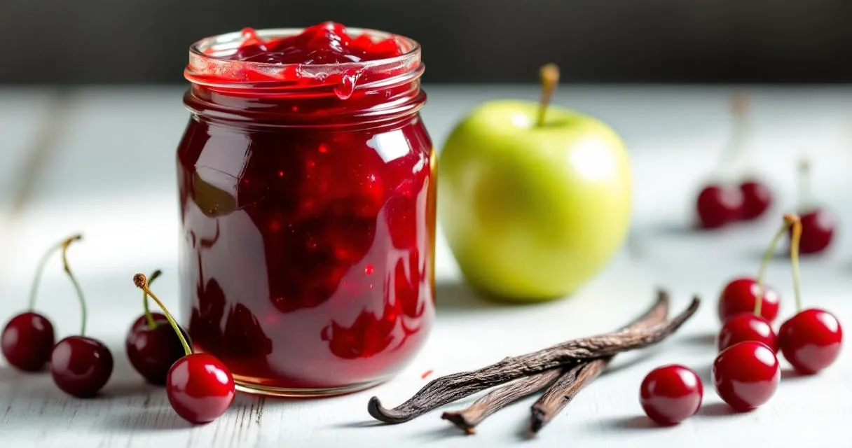 Kirschmarmelade mit Vanille & Apfelsaft: Mild und aromatisch