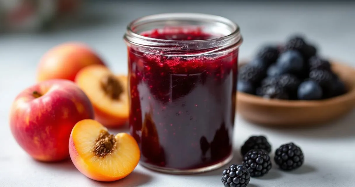 Nektarinen-Brombeer-Marmelade: Sommertraum in Dunkelrot