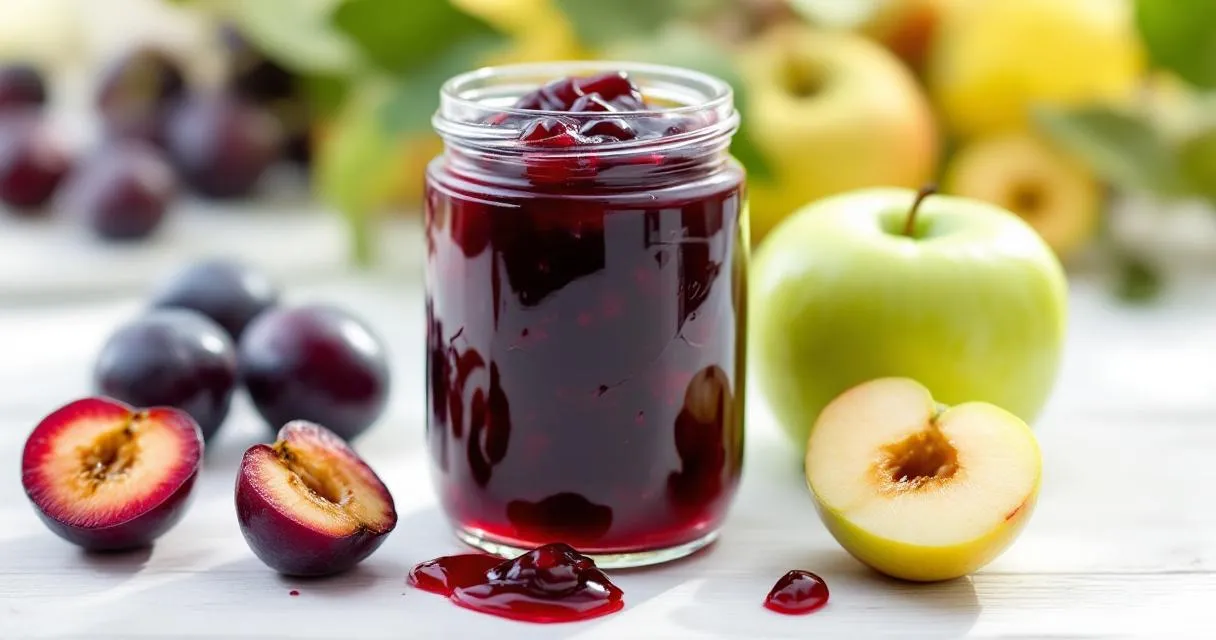 Pflaumenkonfitüre mit Apfelsaft: Fruchtig & ohne Alkohol