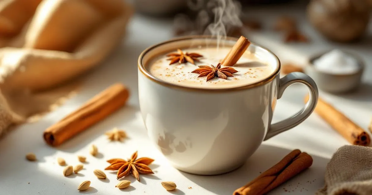 Chai Latte: Würziger Gewürztee mit aufgeschäumter Milch